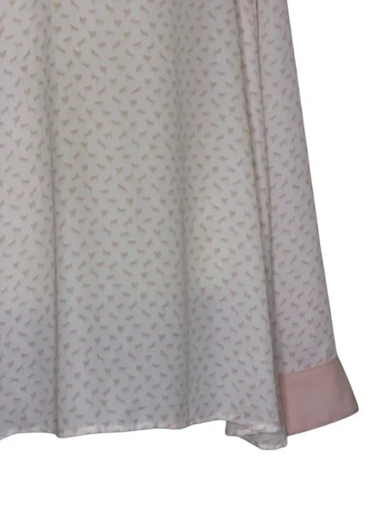 Free People Horse Print Sheer Western Tunic Top Shirt Blouse White Pink M - Picture 4 of 9